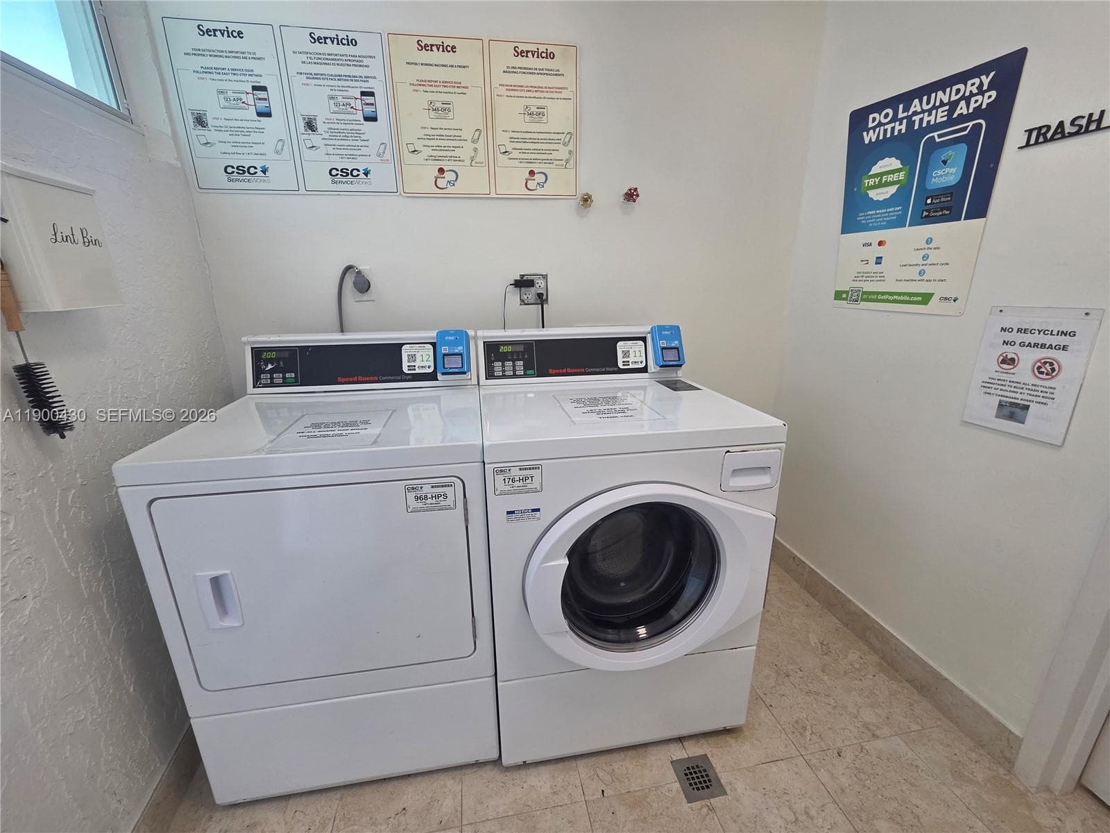 Community laundry on each floor