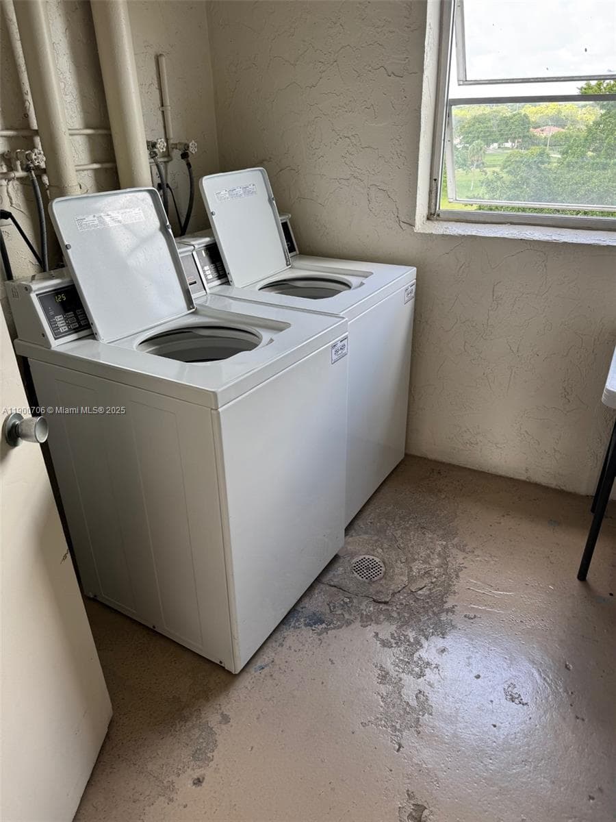 Laundry room on the unit's floor