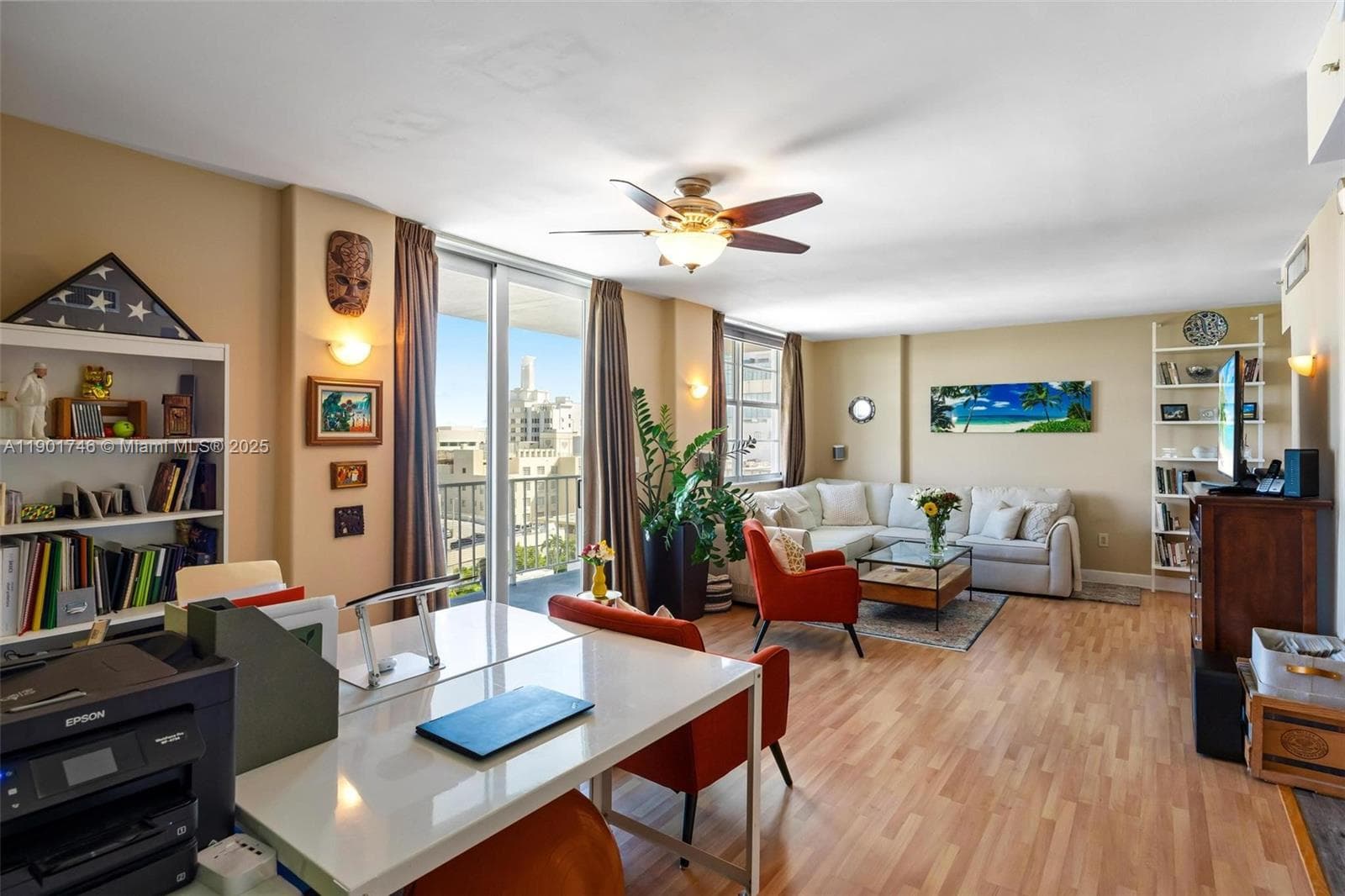 Office and family room