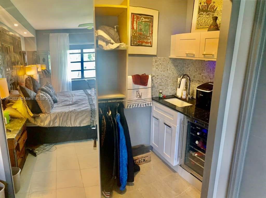 Wet bar in master suite bedroom 2