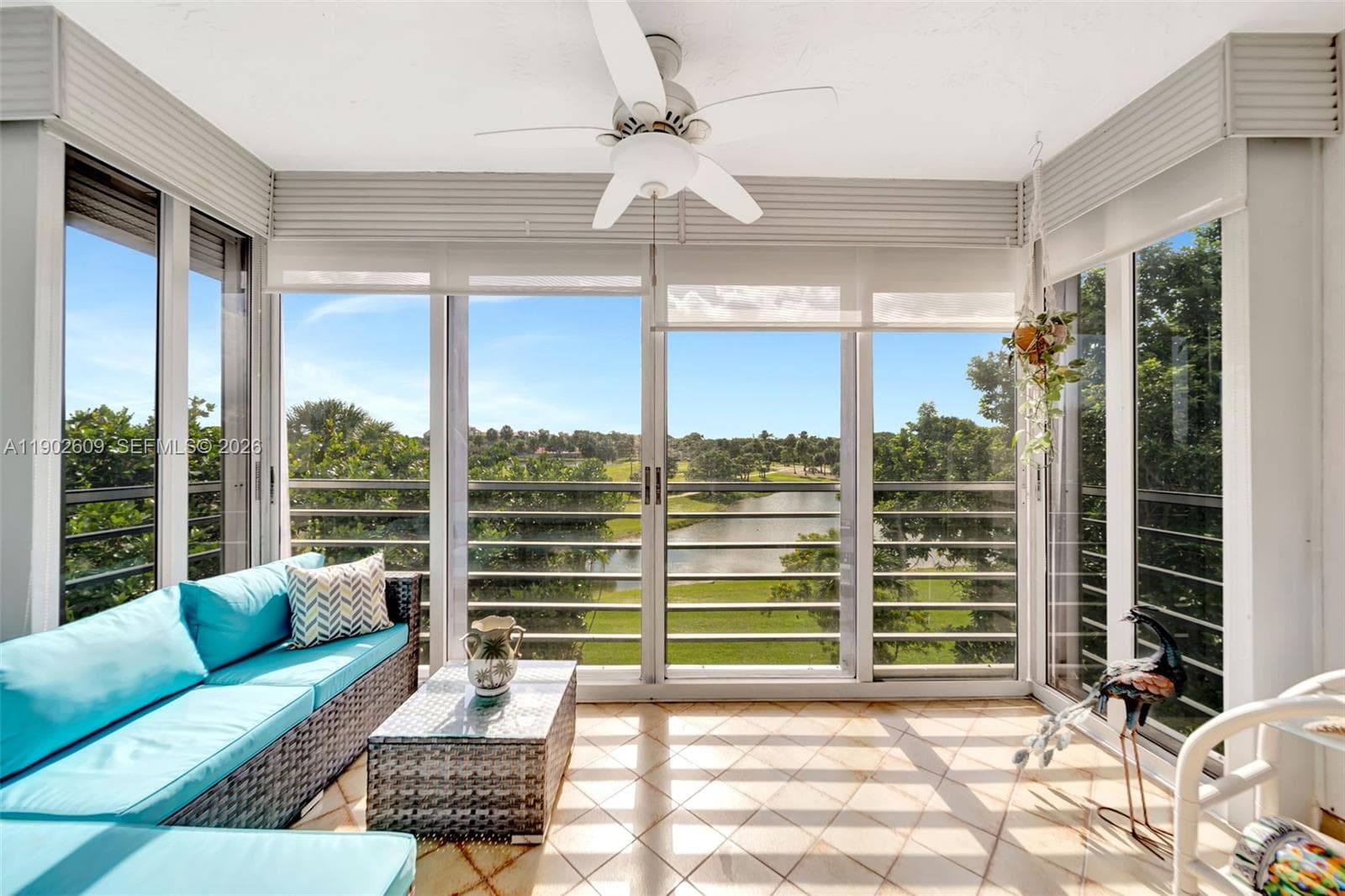 Enjoy serene golf course living with wide fairways, water features, and palm-dotted greens. Peaceful walking paths and gorgeous lake views create the perfect backdrop for everyday relaxation.