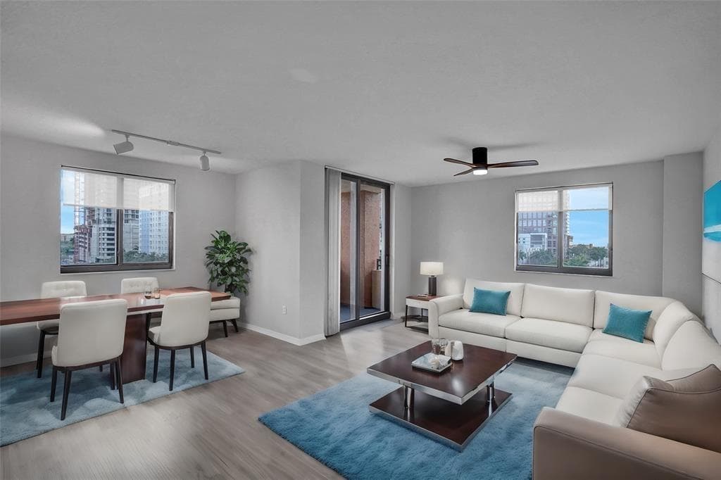 Virtually Staged Living Room