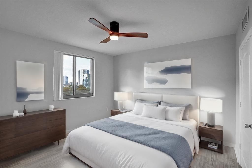 Virtually Staged Primary Bedroom