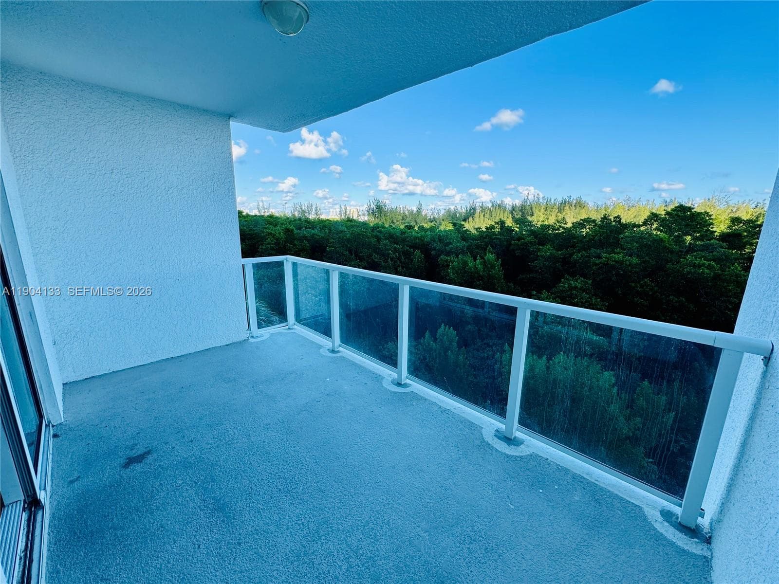 Large sized balcony with privacy. New glass balconies.