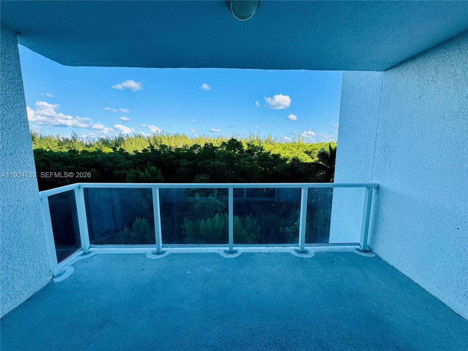 Large sized balcony with privacy. New glass balconies.