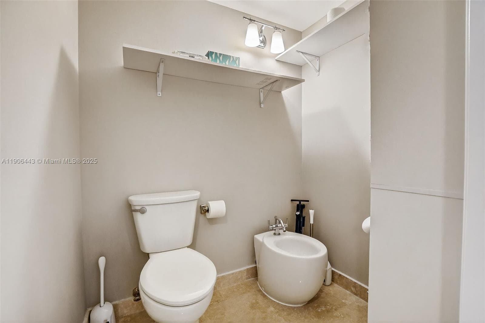Master bath closeted toilet &