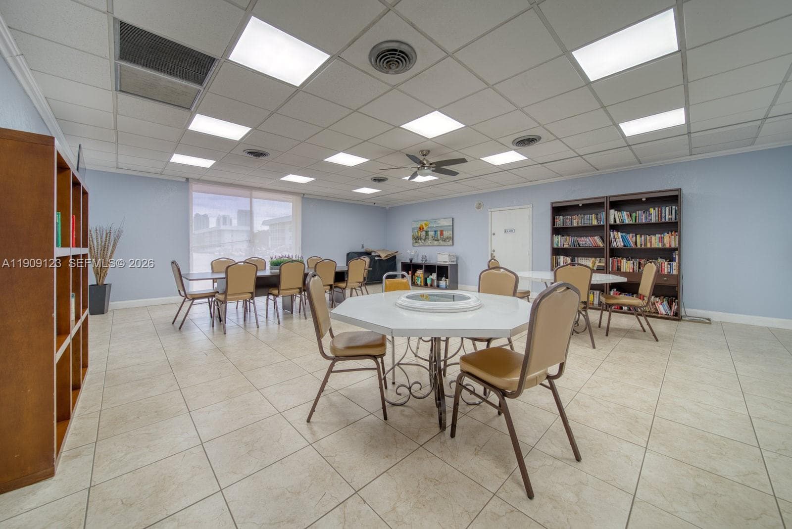 Spacious recreation room ideal for gatherings and community events.