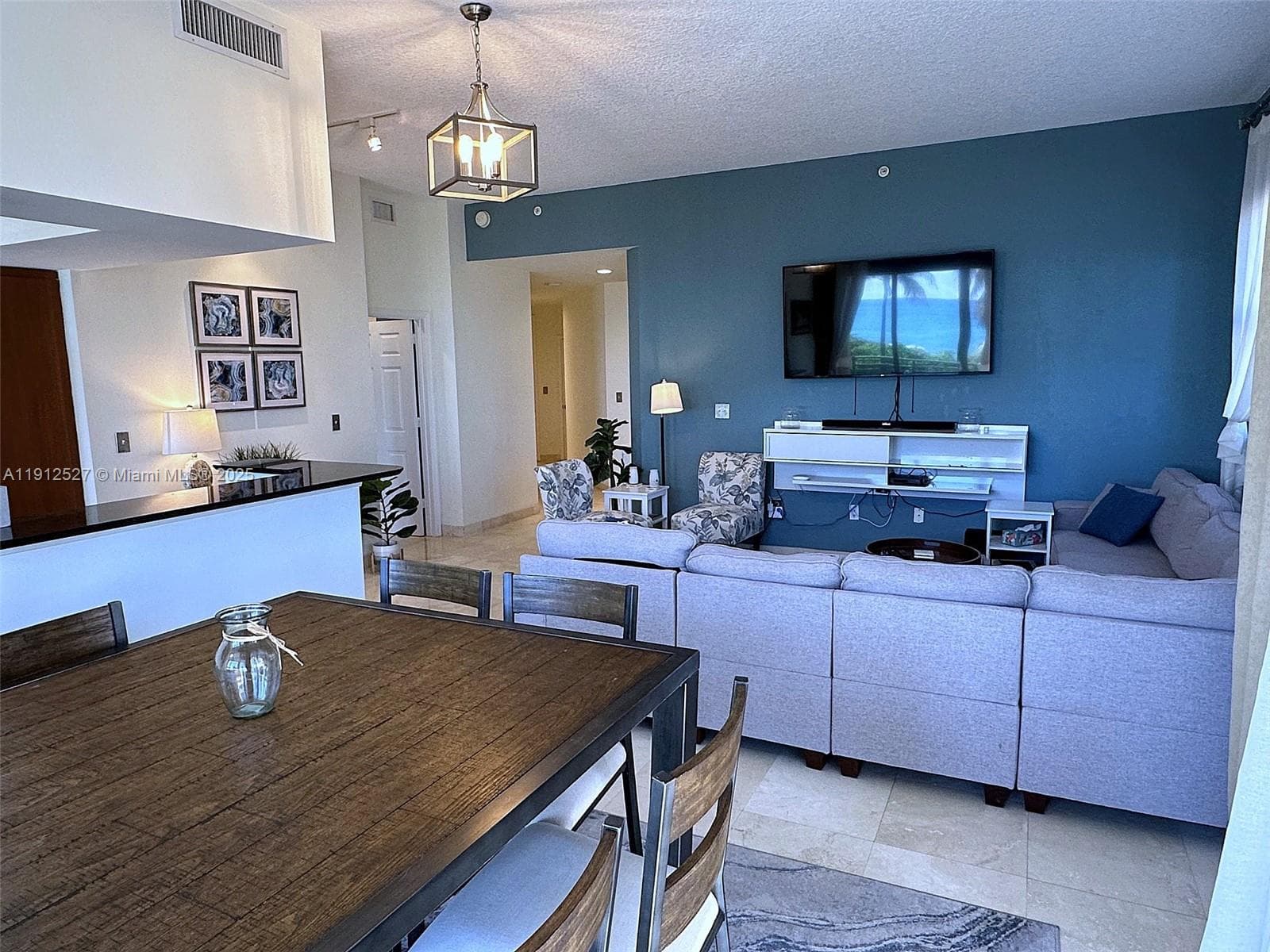 looking into living area