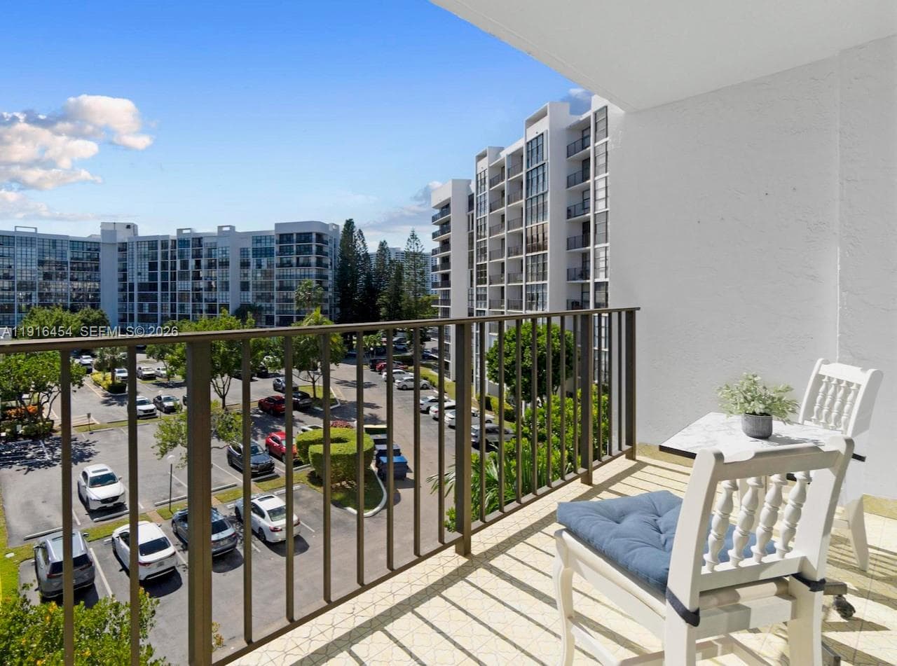Lots of extra space in the kitchen. - Oceanview Park Condominium, Three Islands, Hallandale Beach, FL 33009. 1000 Parkview Drive, Unit #518.