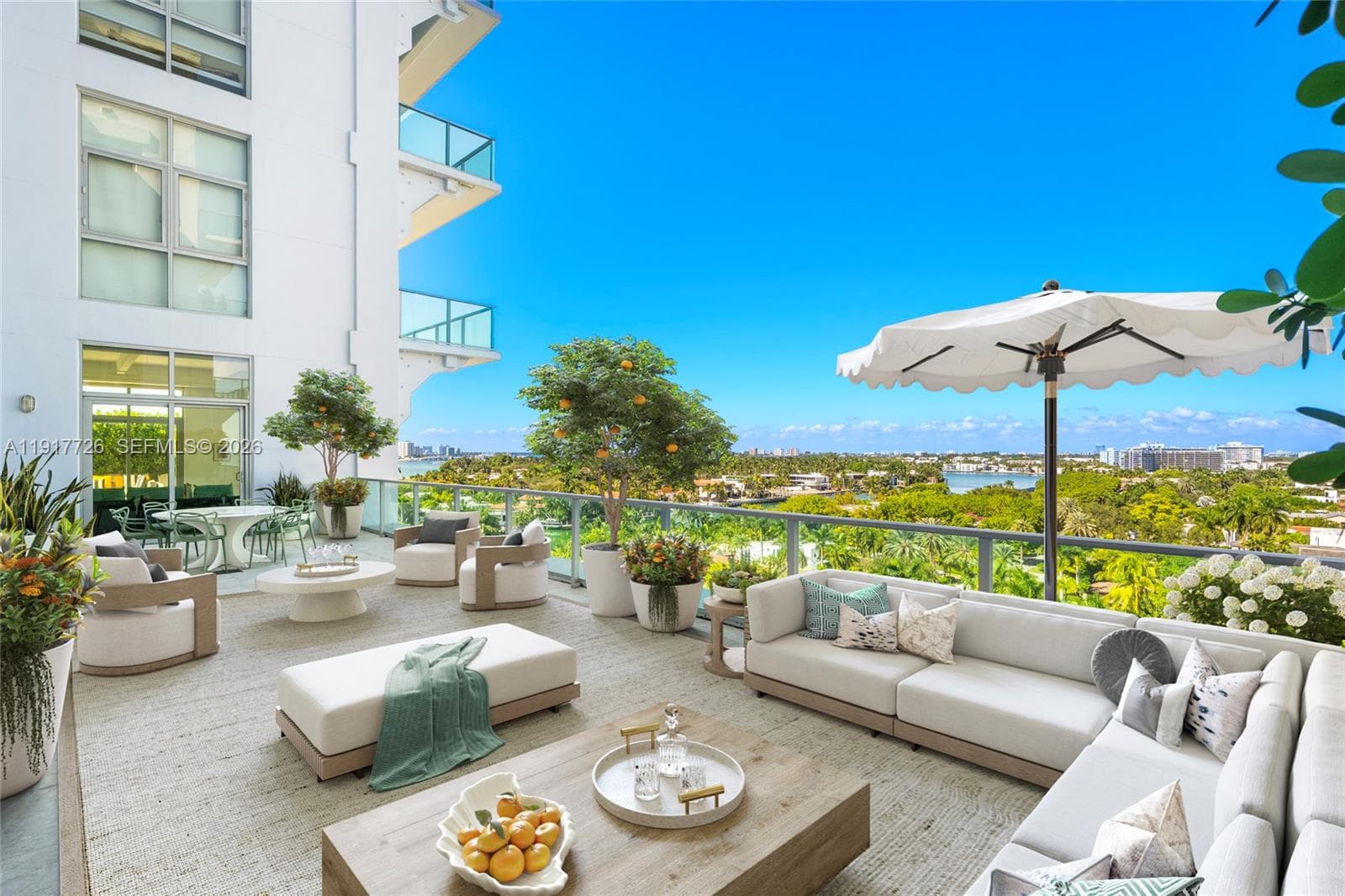 Virtually staged to highlight the massive size of the "north" terrace