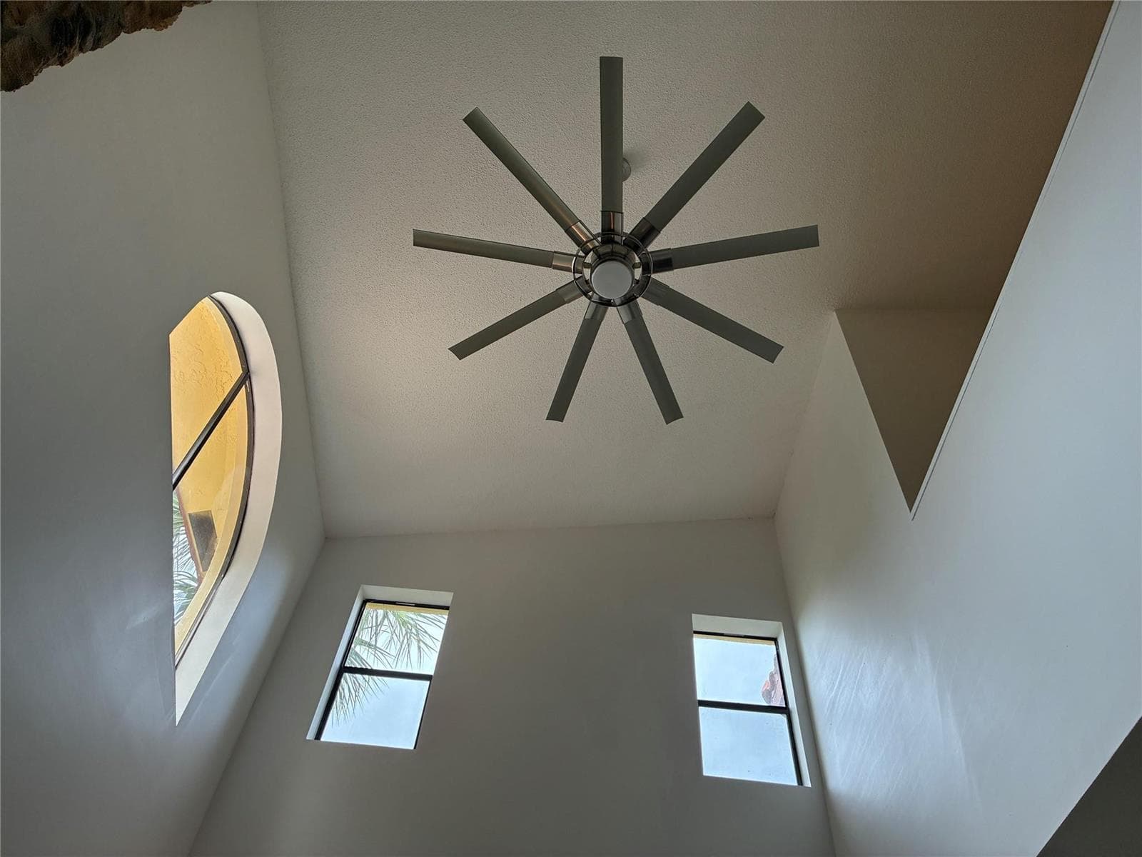clerestory windows/industrial fan