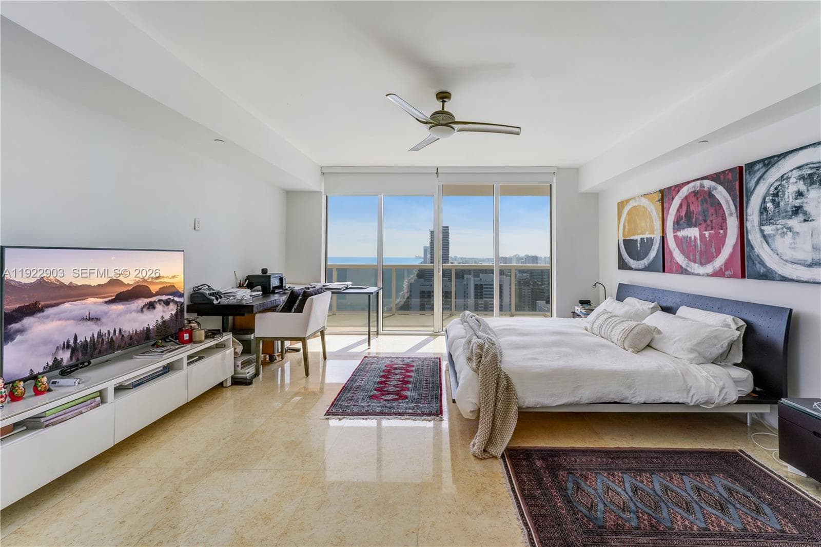 Master bedroom with ocean views