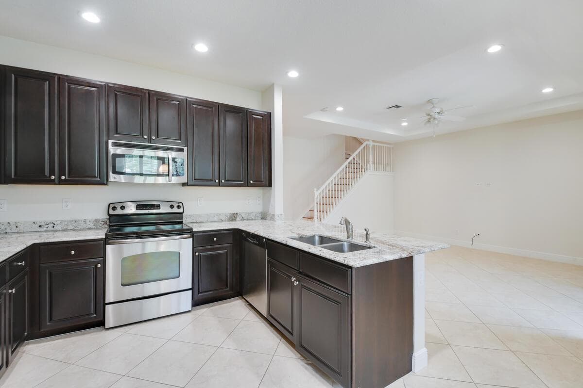 Open Modern Kitchen & Breakfast Area