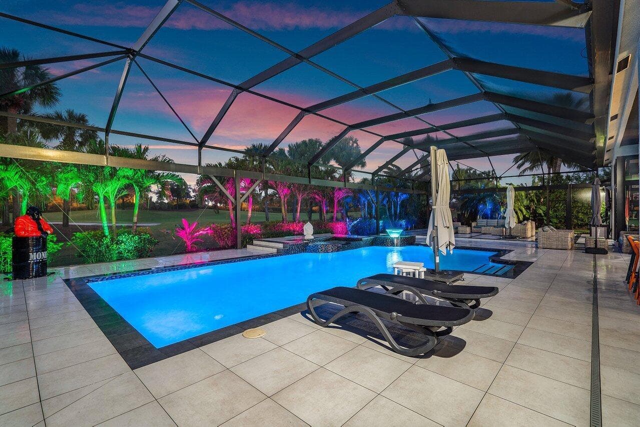 Pool at night