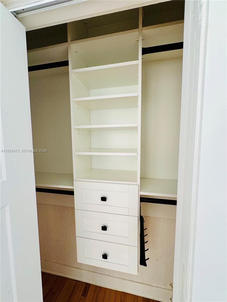 Custom California closets in the second bedroom