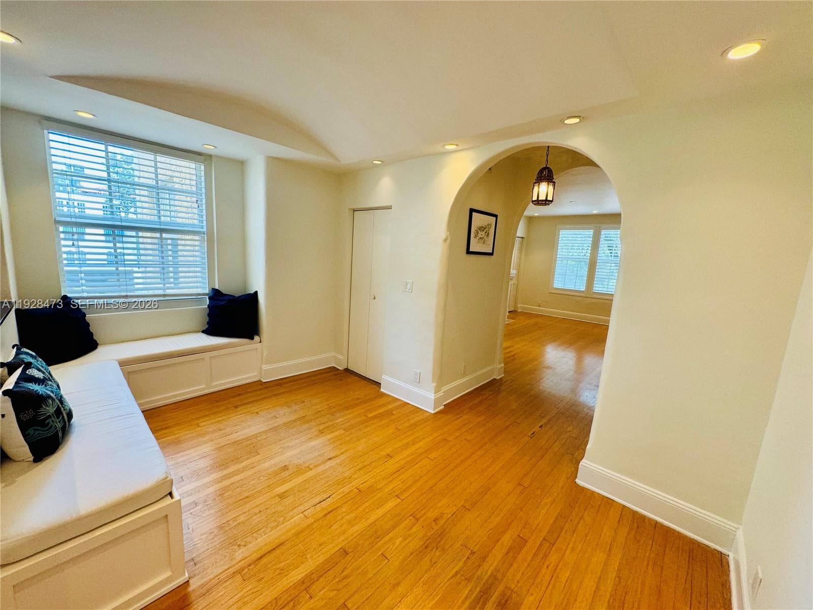 Extra storage under the custom built in benches