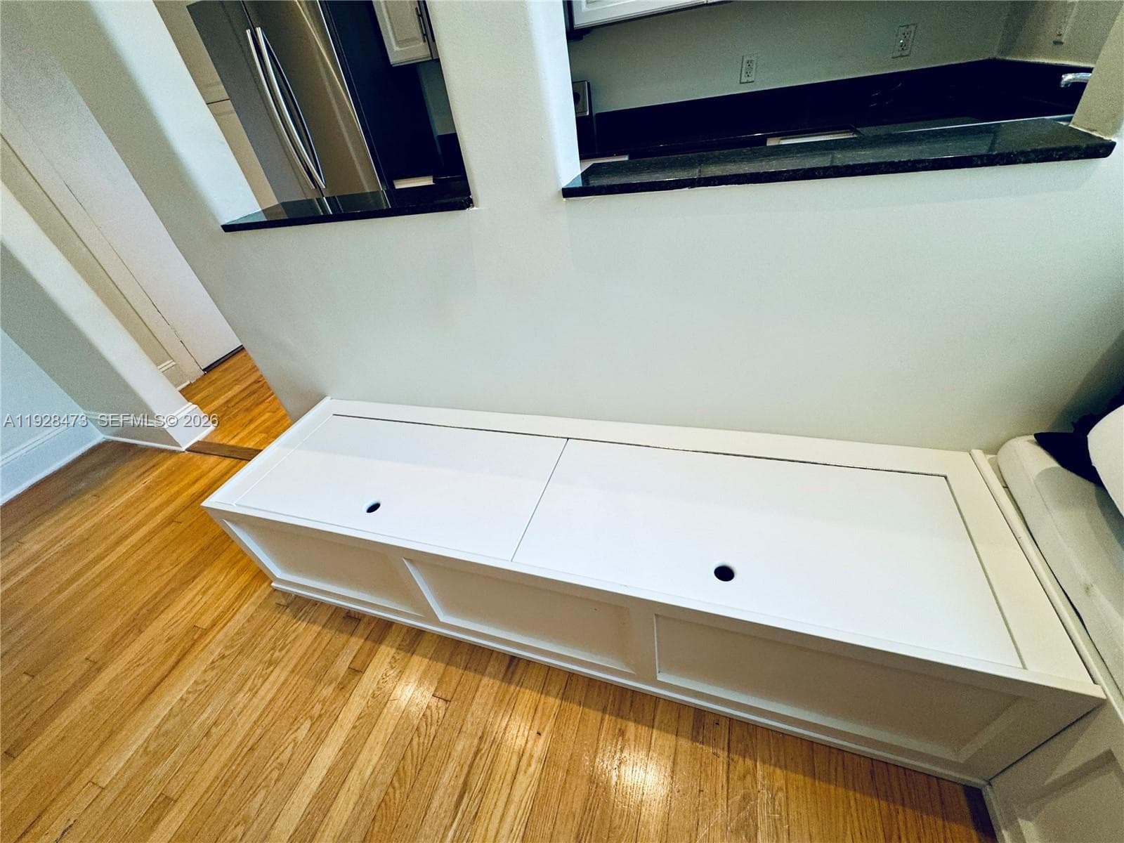 LG Washer and dryer in the unit with plenty of extra storage space!