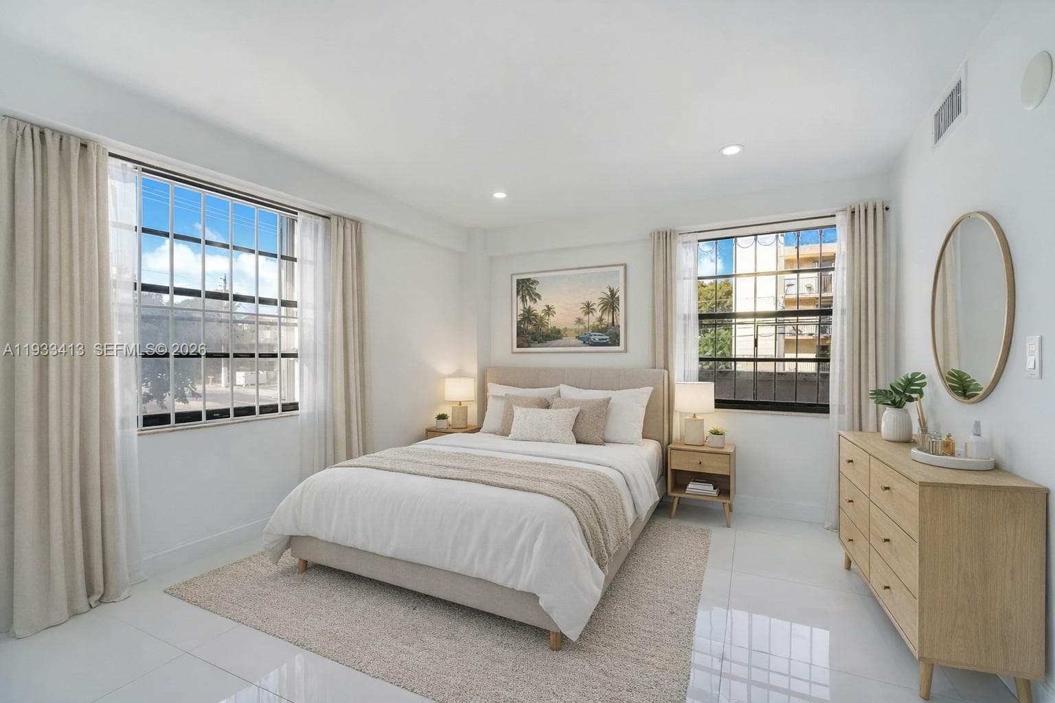 Virtually Stages Primary Bedroom