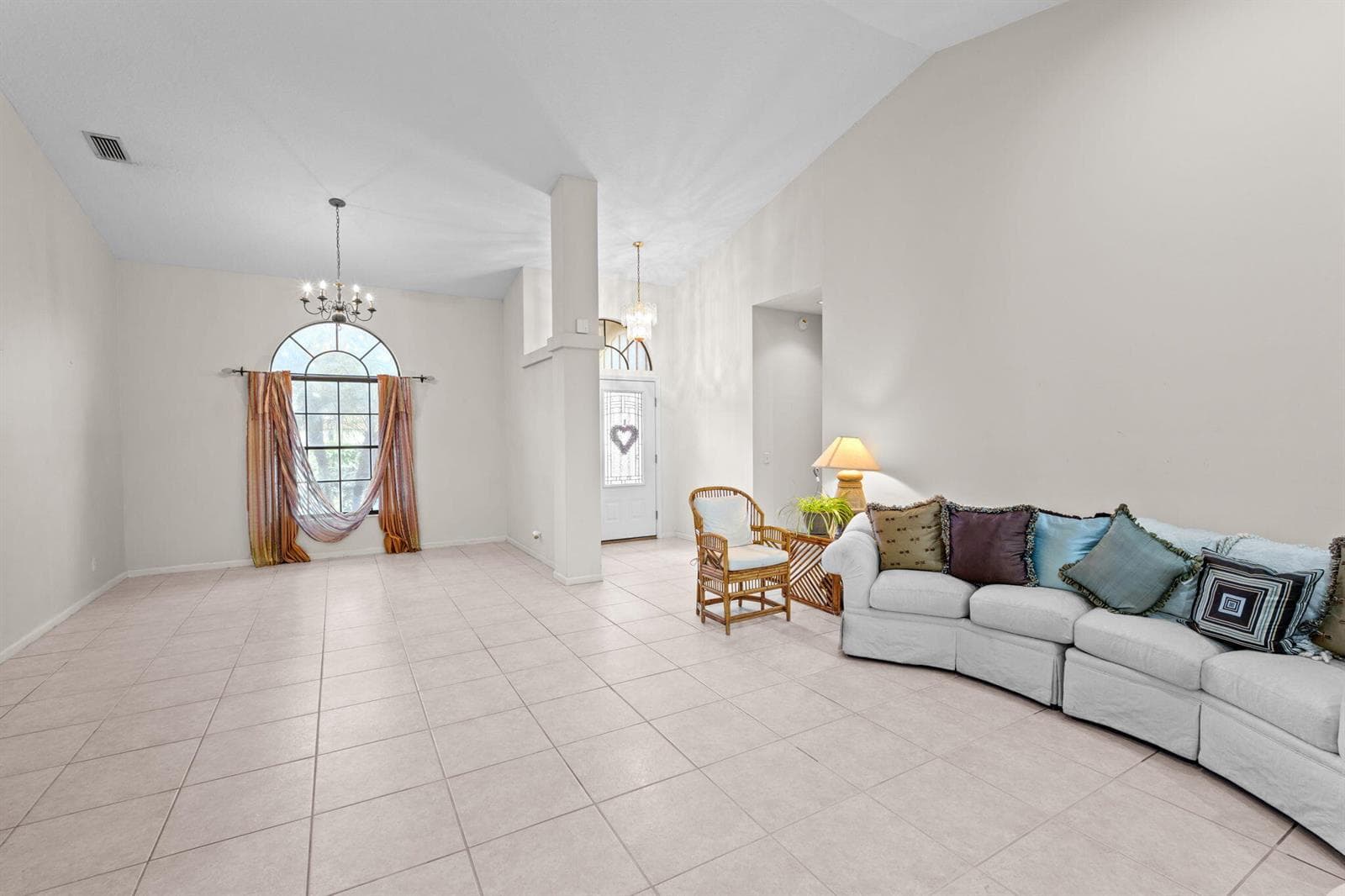 Living room and dining room