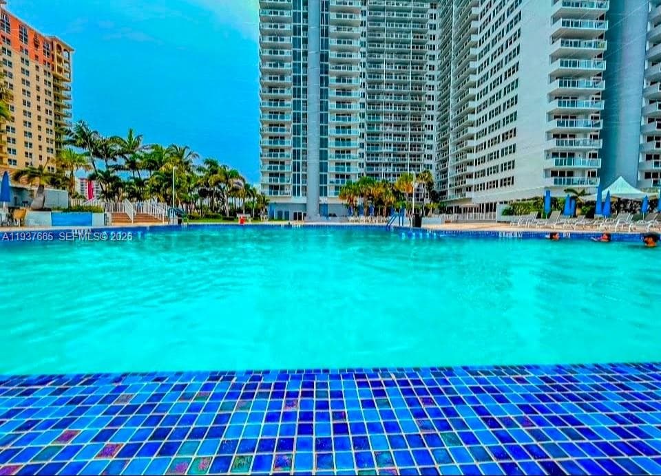 pool deck and gardens