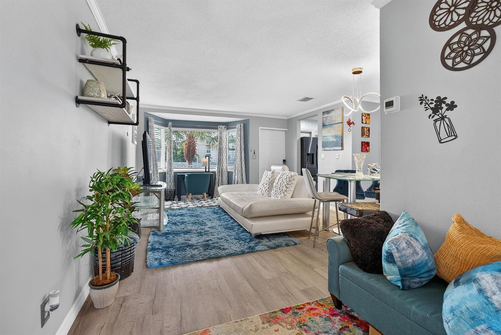 Living Room With Bay Window