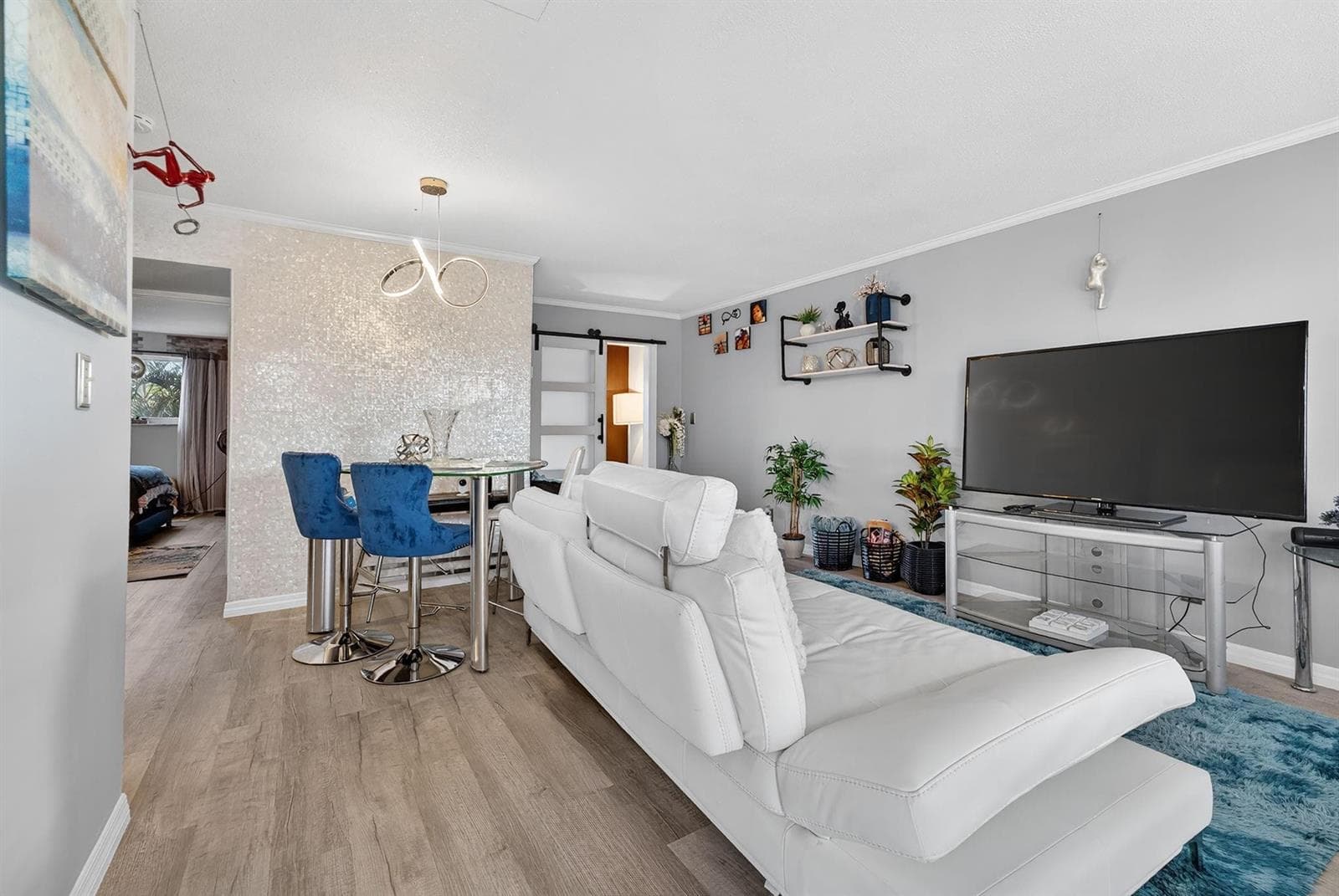 Tiled Living And Dinning Rooms