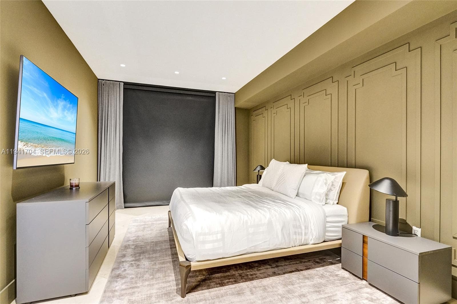 Primary Suite With Black Out Automatic Shade