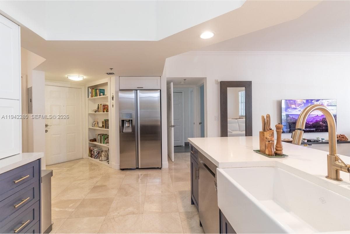 open kitchen area