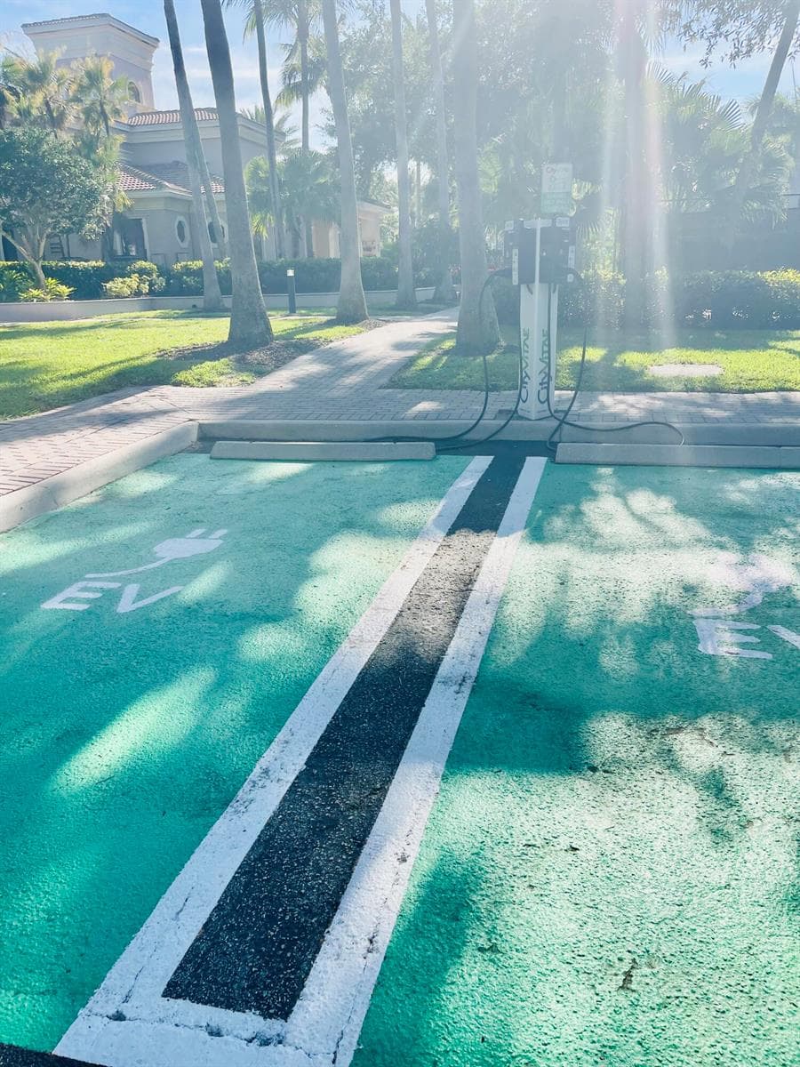 EV charge station by clubhouse