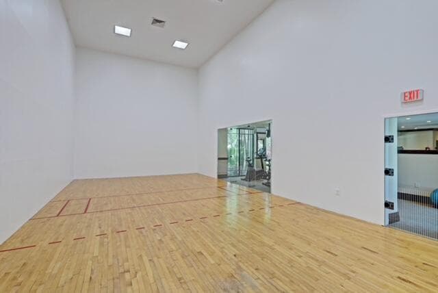 indoor racquet ball court