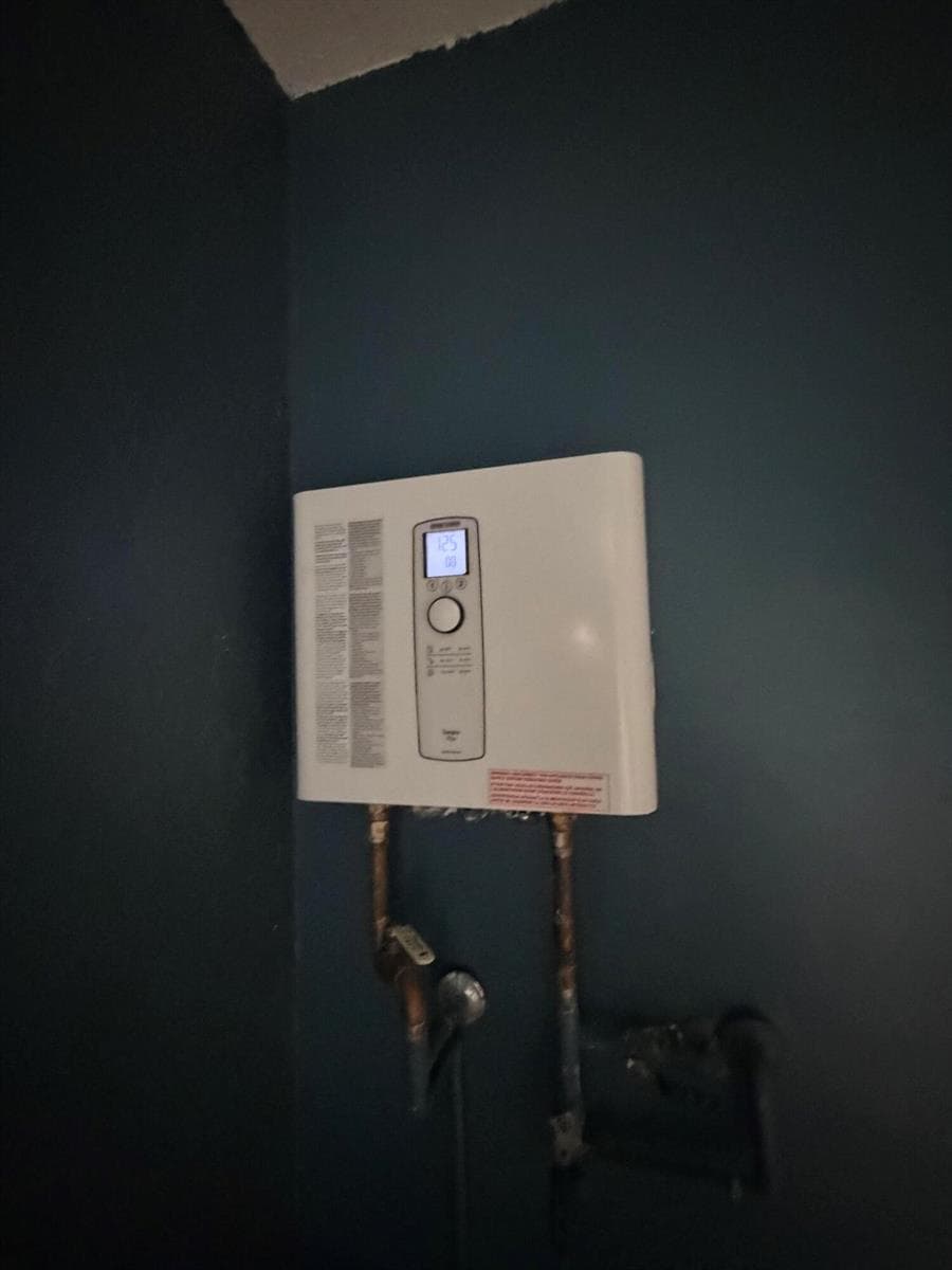Tankless water heater.