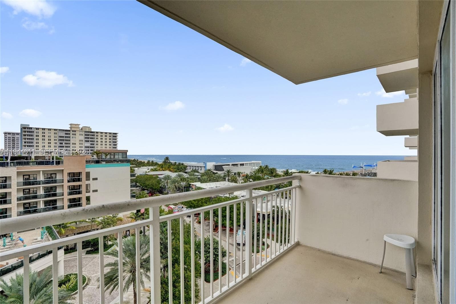 Wide balcony.