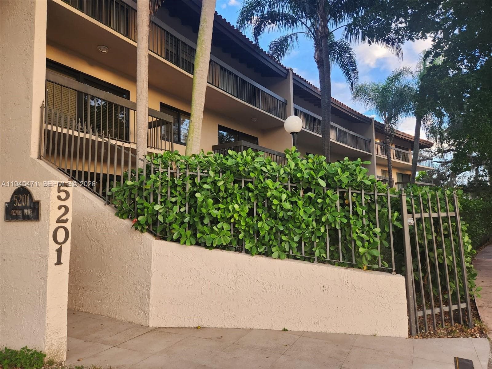 Front of building off of South Dixie Highway and easy access to main arteries and University of Miami.