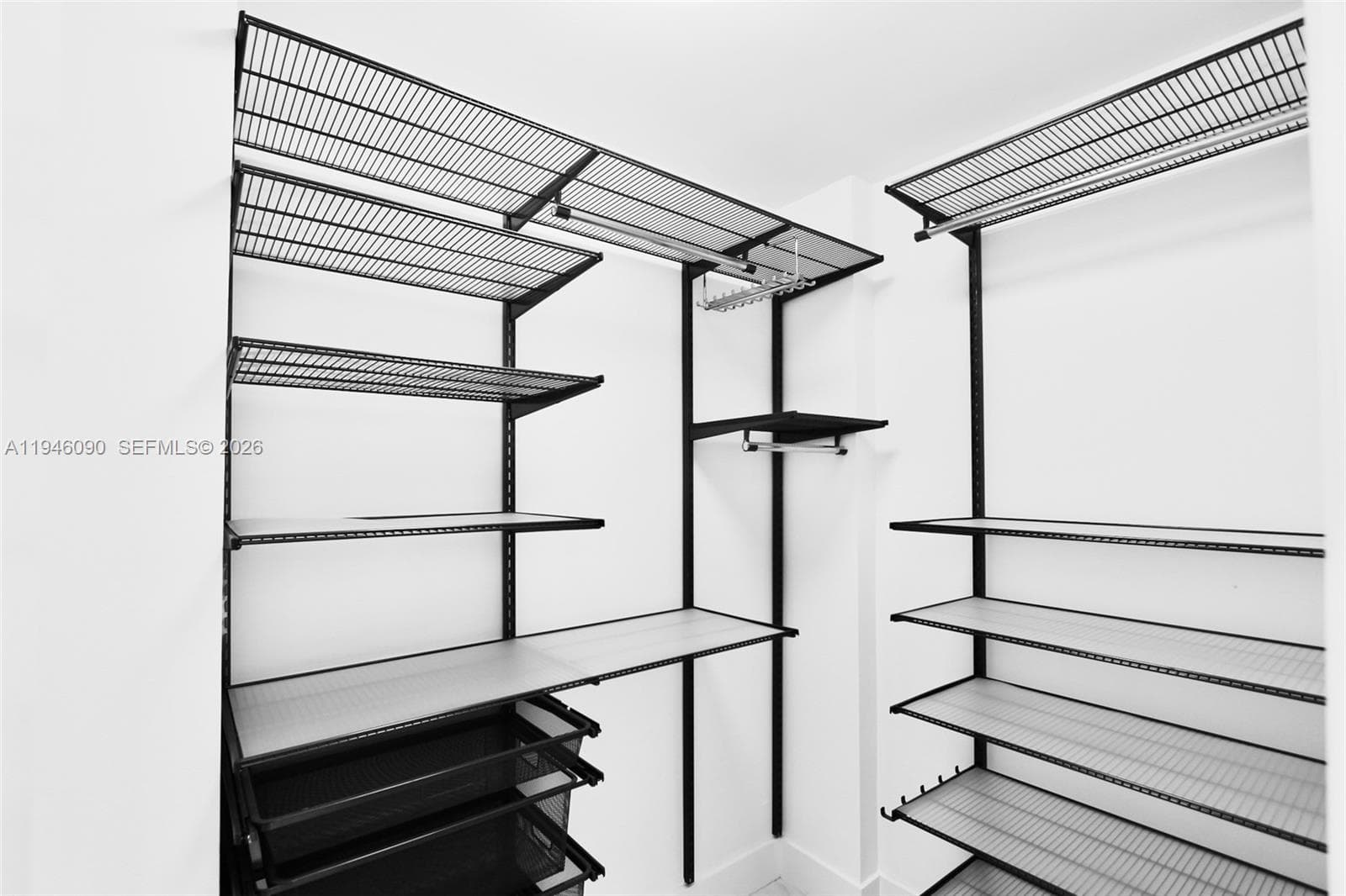 Walk-in closet with ample storage