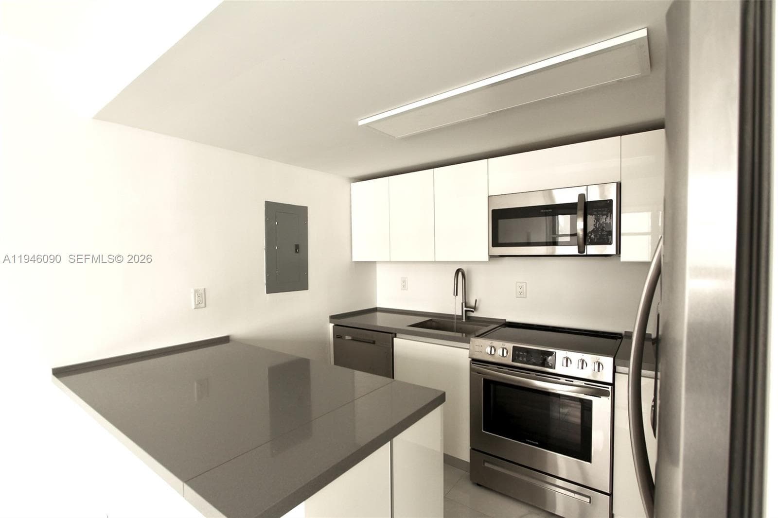 Dishwasher, microwave, oven, double door fridge