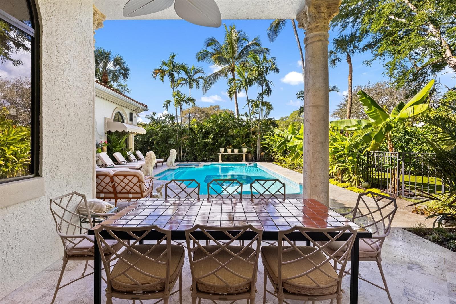 Outdoor dining area