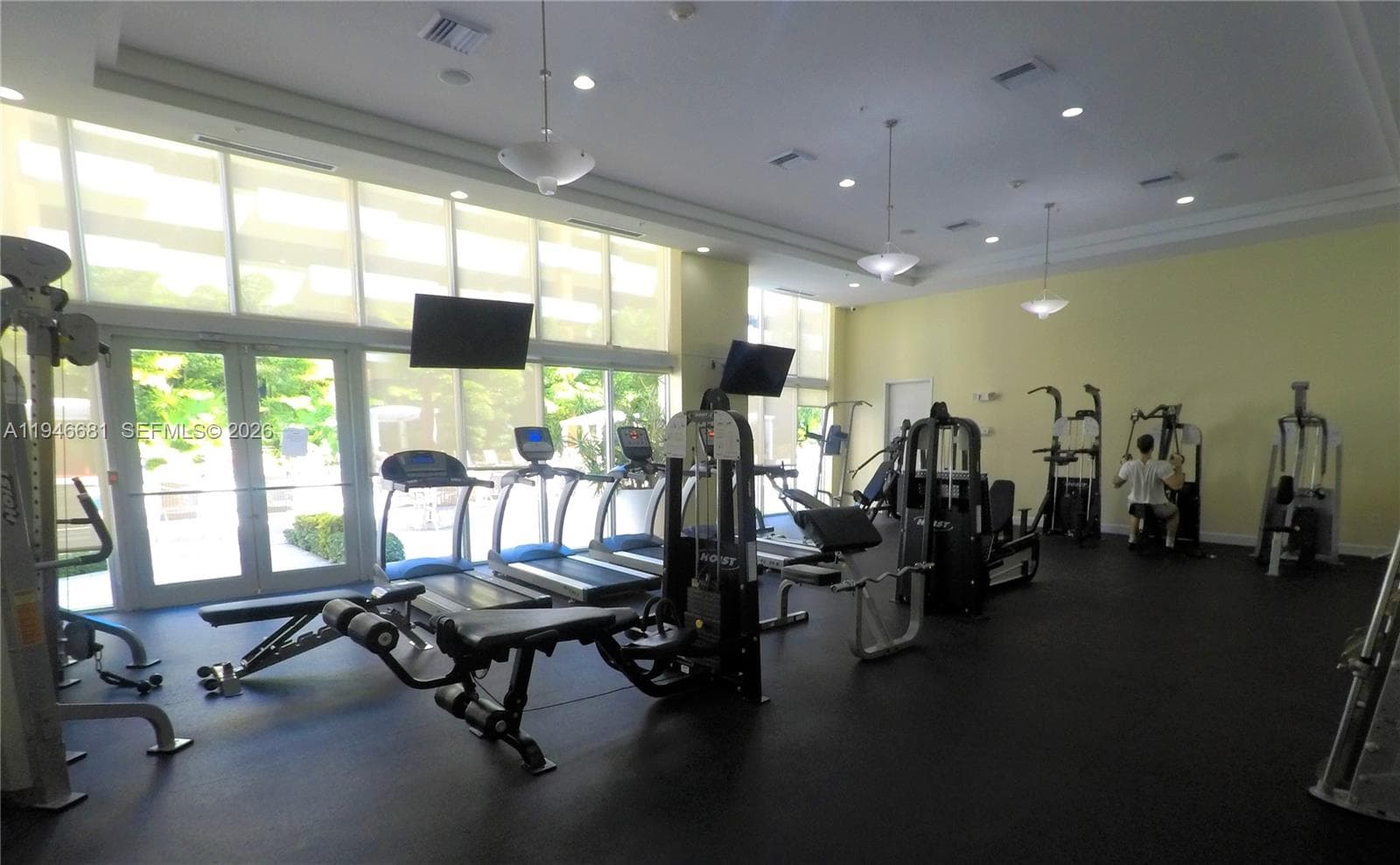 GYM FACING THE POOL AREA