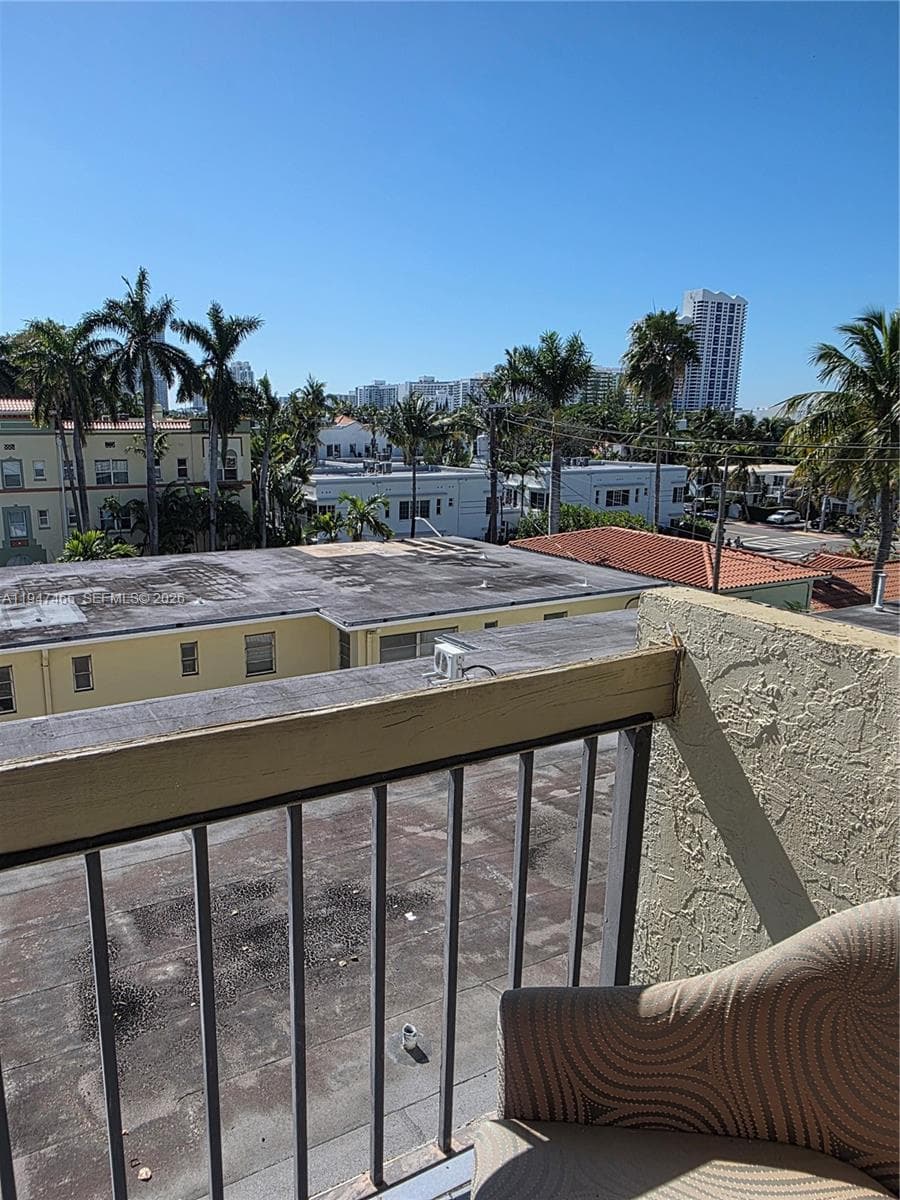 Beautiful Southern views from this top floor balcony
