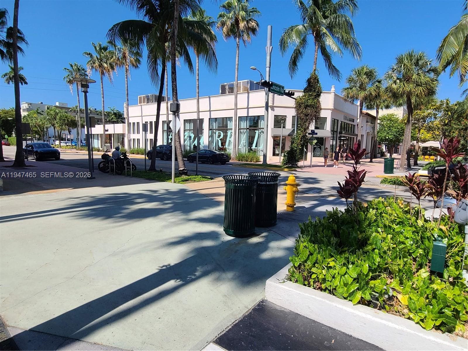 Lincoln Road and the building in the background.