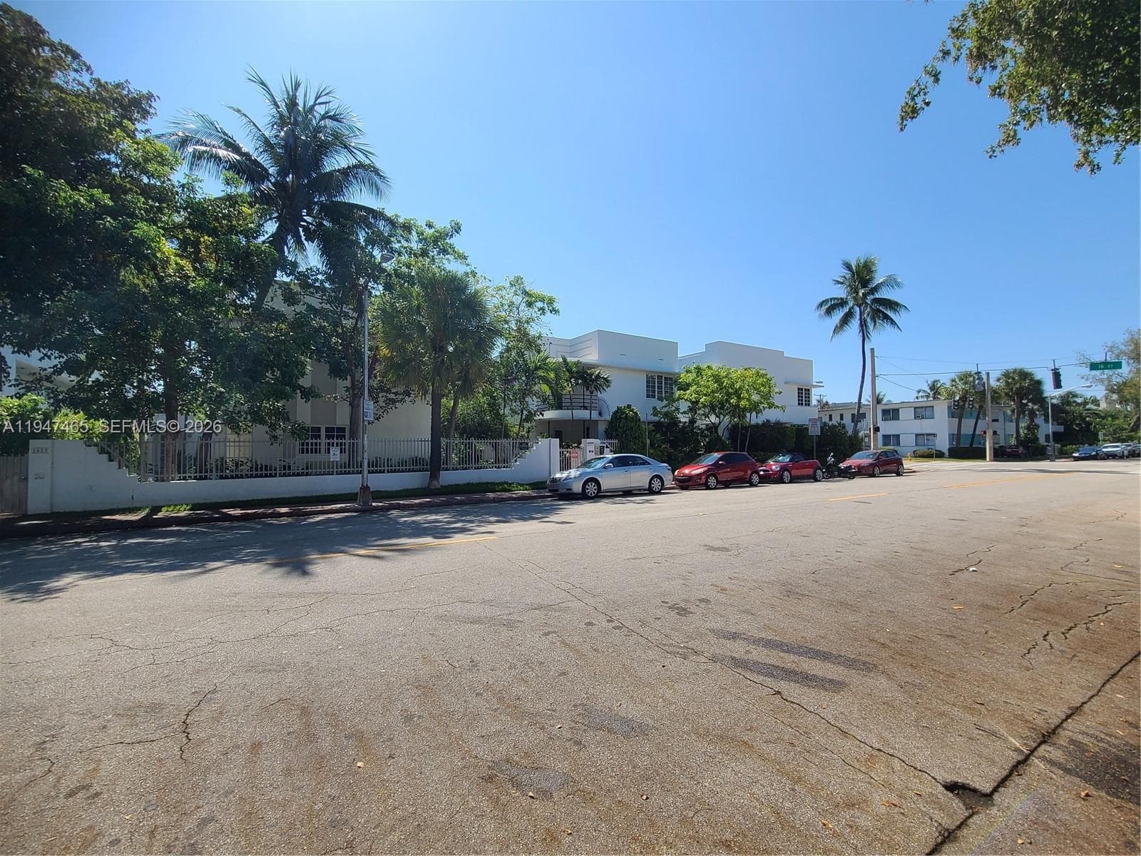 The building is steps from Lincoln Road and the road is remarkably quiet for its super-central location
