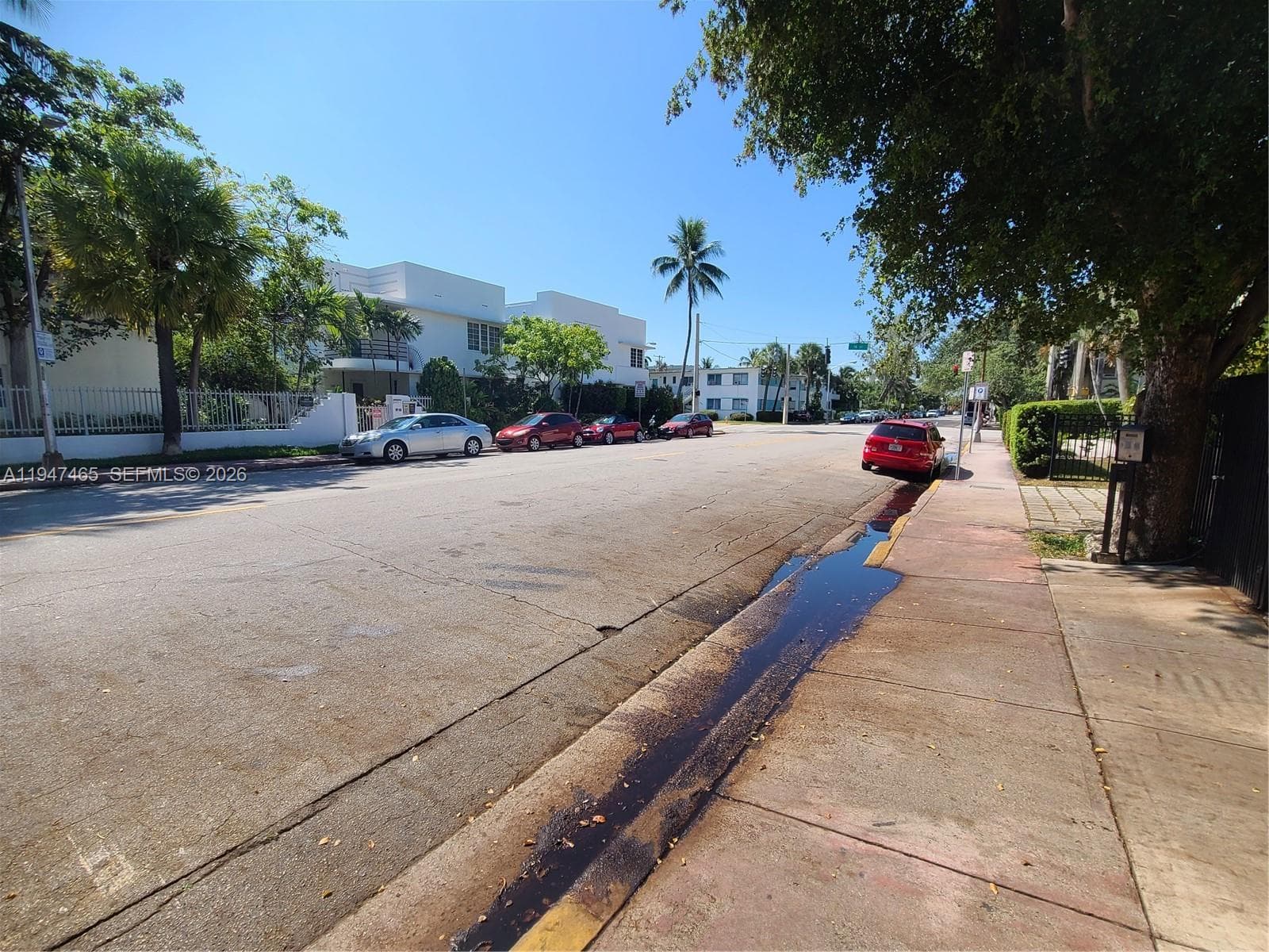 The building is steps from Lincoln Road and the road is remarkably quiet for its super-central location