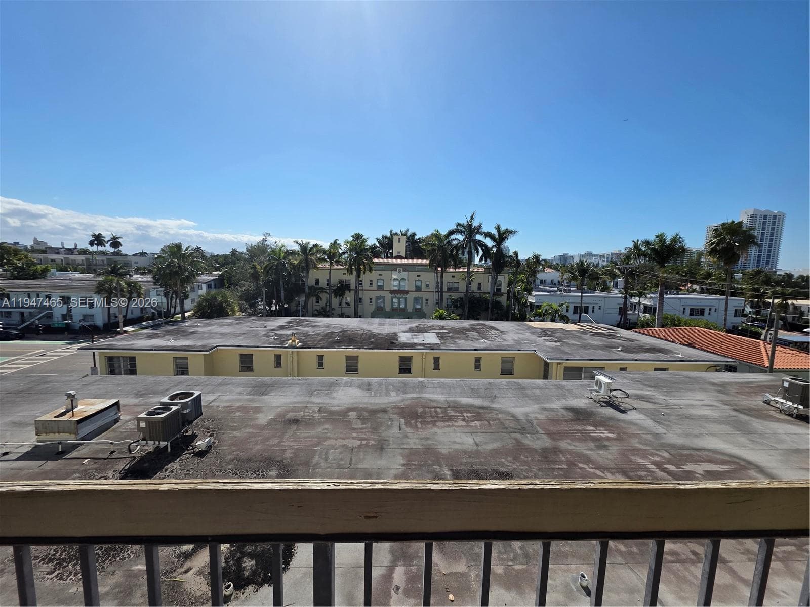 Beautiful Southern views from this top floor balcony
