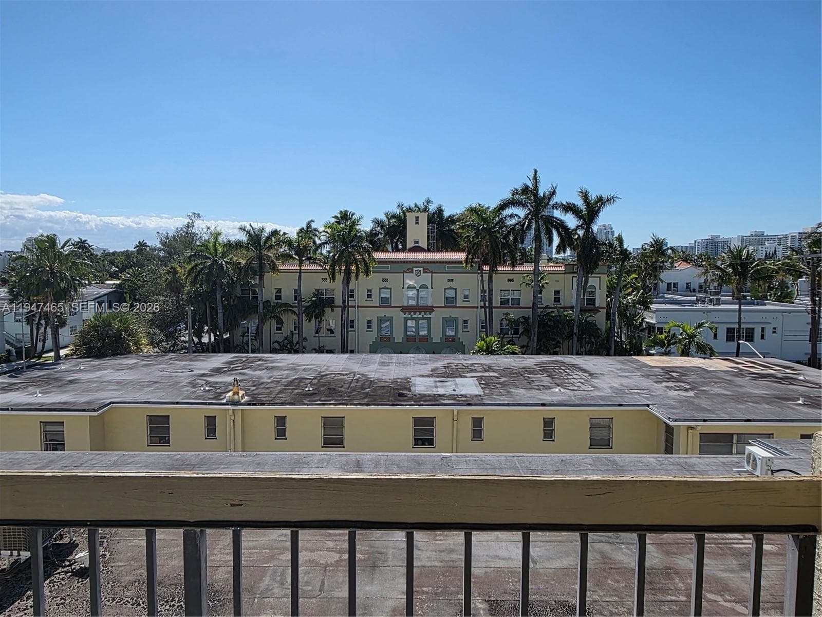 Beautiful Southern views from this top floor balcony