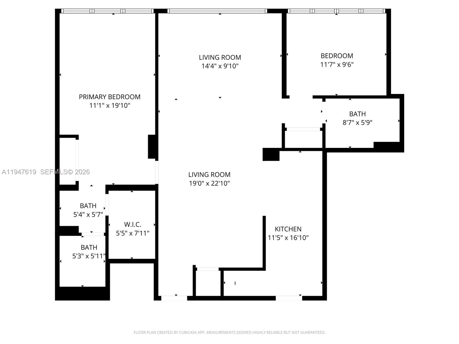 Layout for 1251 sqft