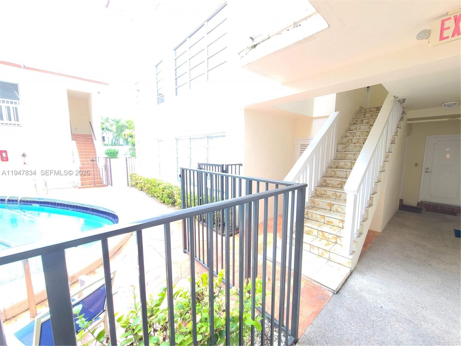 Stairs from Lobby to Unit on 2nd floor