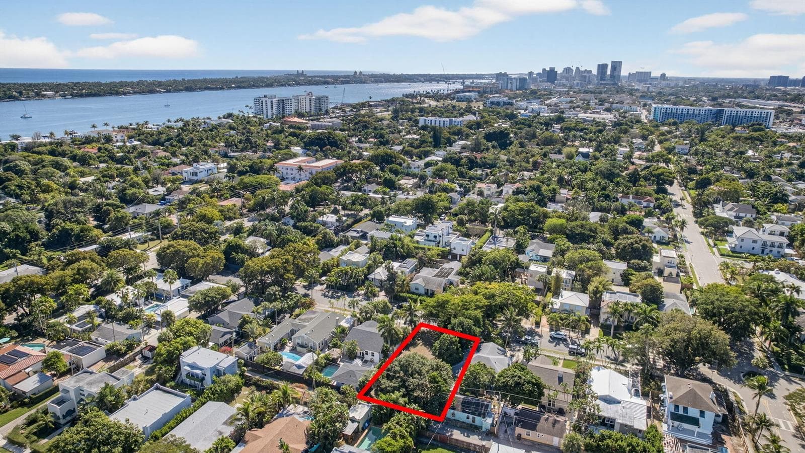 South Facing Aerial Downtown WPB