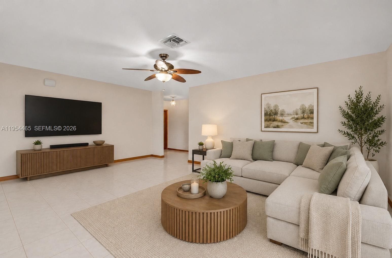 Image digitally enhanced with virtual staging