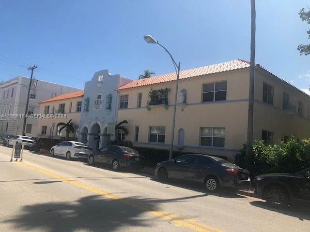 front of building