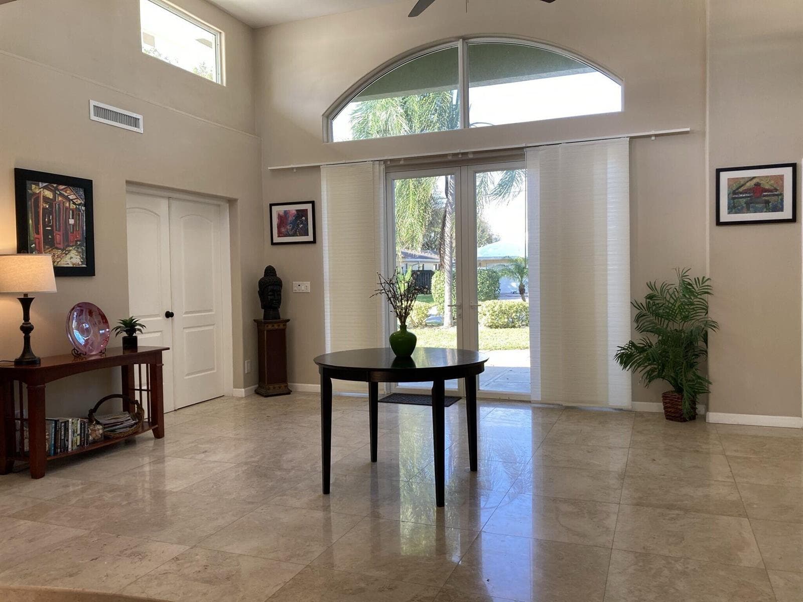 facing front door