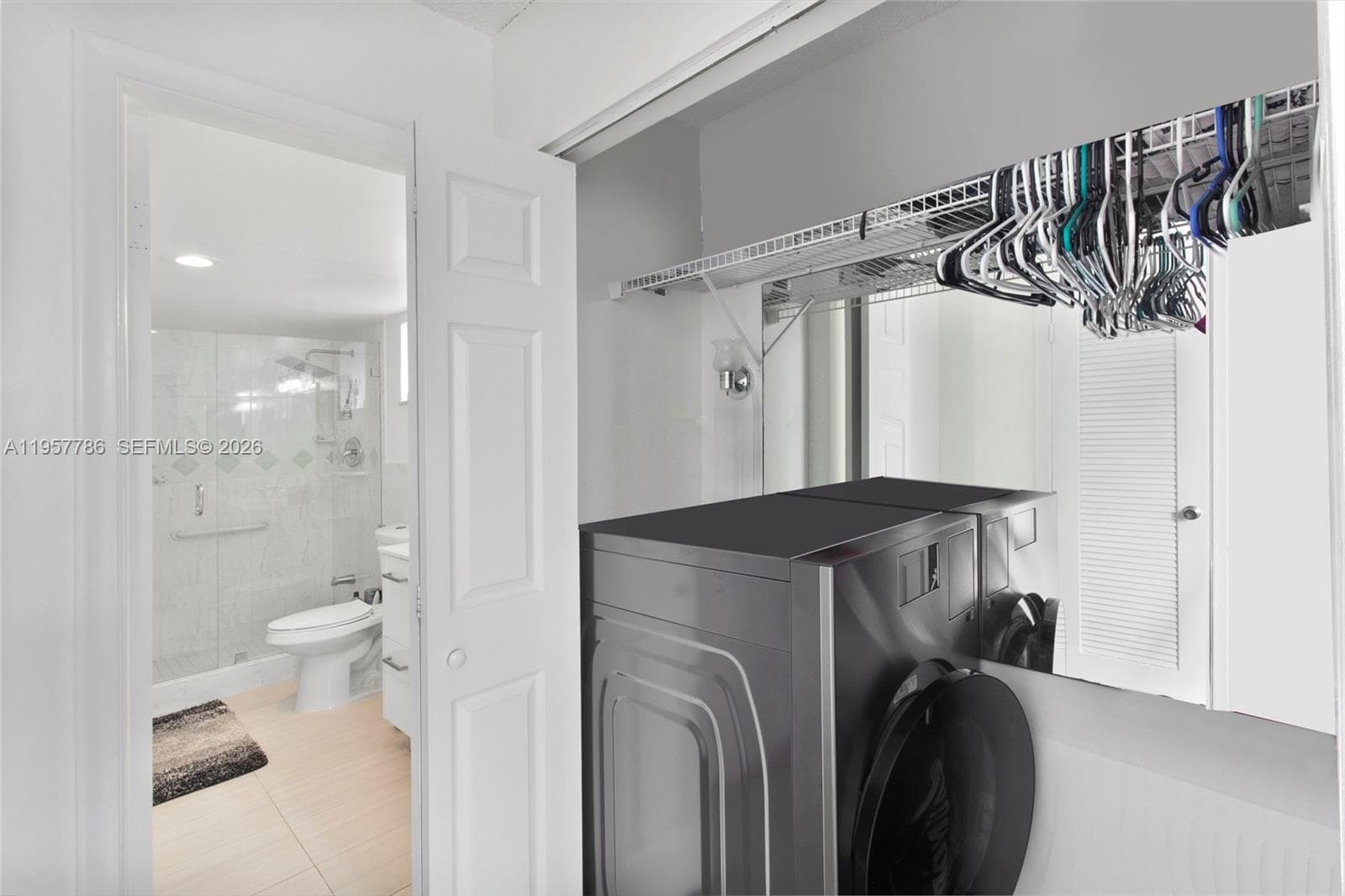 Combined washer/dryer in unit